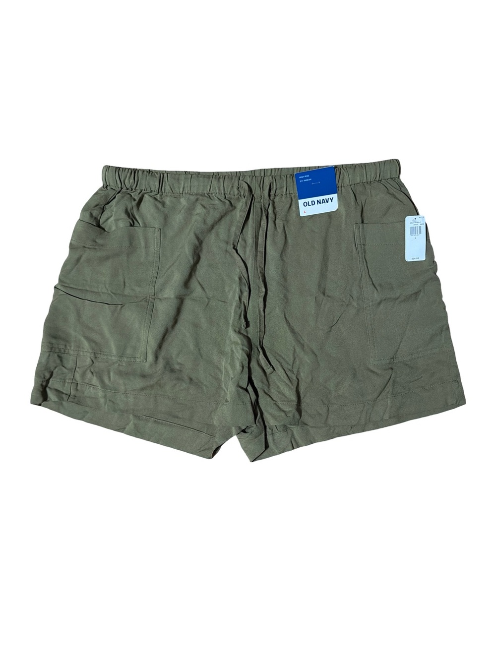 Old Navy Men's Olive Green Cargo Shorts with Drawstring Waist Size L